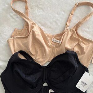 LIVELY minimizer bras. Size 40D and size 38D.